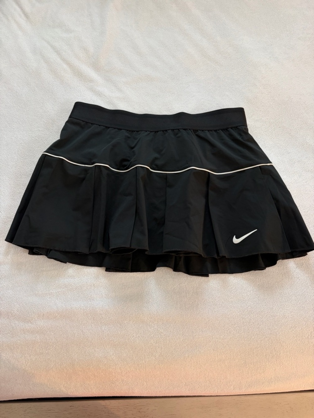 Nike Black Tennis Skirt with White Piping